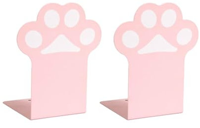 Katzenkrallen Buchstützen, 1 Paar, Aus Metall, für Schwere Bücher, Buchhalter, Dekorative Buchstützen für Regale, Bücherregal, Zuhause, Schreibtisch, Rosa