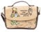 Disney Umhängetasche aus veganem Leder für Damen, Winnie Puuh bestickter Pooh und seine Freunde, Baststroh, Beige, 9.0 x 6.5, Disney Tasche, umklappbar, mit Winnie Puuh bestickter Pooh und Friends