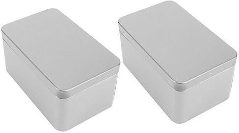 Operitacx 2 Stück Metalldosen Mit Deckel Weißblechdosen Aufbewahrungsbehälter Für Leckereien Kerzen Gastgeschenke Und Kunsthandwerk Metallbox Metallbehälter 13 X 8 X 6 cm/5. 11 X