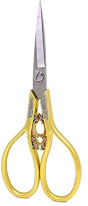 Ciseaux de couture de style antique, coupe gadget droite guidée et artisanat en tissu, ciseaux de tailleur, outils de coupe de tailleur domestique (couleur : beige) (doré)