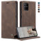 Cracedily Handyhülle für Samsung Galaxy A51 Hülle, Klapphülle Premium Lederhülle Klappbar Flip Case Tasche Magnet Kartenfach Standfunktion Klapphülle Schutzhülle für Samsung A51 Handyhülle, Kaffee