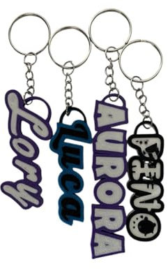 Generico Porte-clés personnalisé imprimé en 3D, différentes couleurs et polices, Blanc, Taille Unique