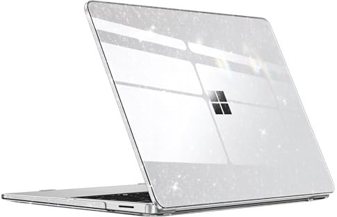 FINTIE Case Compatible with Microsoft Surface Laptop Copilot+ PC (2024) 13.8 Inch Model 2036, Snap-on Hard Shell Cover Ultra-clear Protective Case, Glittering Clear