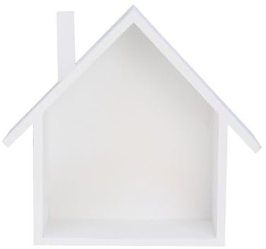 CORHAD Kleines Wandregal in Hausform Aus Holz Zur Montage Wand Aufbewahrungsregal Für Schlafzimmer Wohnzimmer Küche Und Büro