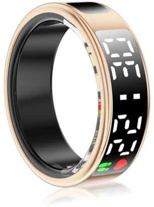 Smart Ring Health Tracker con Pantalla de Pantalla y Control Táctil, Anillo de Salud del Rastreador de Fitness para Mujeres y Hombres, Rastreador de Sueño, Múltiples Modos (9)