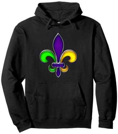 Karneval Mardi Gras Party Kostüm mit Fleur De Lis Tattoo Art Pullover Hoodie