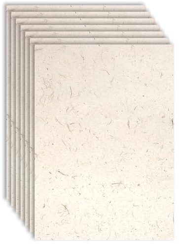 60 Sheets Natural Mulberry Papers, Visible Leaves Handmade Paper 19 * 29CM, Natural Fiber Rice Paper Suitable for Writing, Painting, Card Making, Scrapbook, DIY Crafts