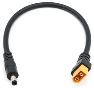 Switian XT60 Adapterkabel für FPV Drohne - XT60 auf DC5.5mm 2.1mm männlich Kabel 30cm | 14AWG Kupferkabel Kompatibel mit Fatshark Skyzone, TS100 Lötkolben, Solargeneratoren
