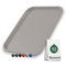 Serviertablett Kunststoff Grau – 53 × 32,5 cm GN 1/1 – Robustes Tablett für Kantine, Gastronomie & Fastfood – stapelbar, rutschhemmend, BPA-frei, spülmaschinengeeignet, Mehrweg