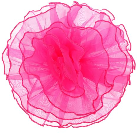 WRITWAA Broche Fleur Organza pour Femmes Épingle pour Robes de Fête et Accessoires de Danse Rosy