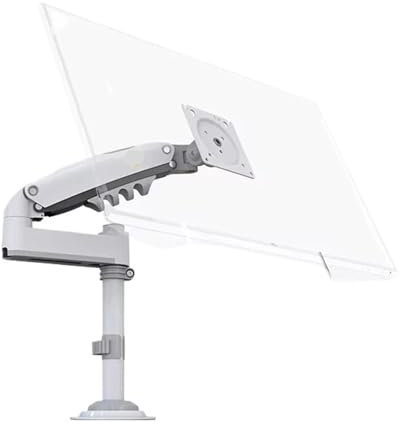 Full Motion Dual Arm Monitor Holder Gas Spring LCD TV Mount per 2235 pollici Staffa morsetto regolabile supporta 212 kg Elegante finitura bianca