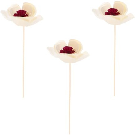 Garneck 3Pcs Essential Oil Diffuser Sticks with Artificial Aroma Flowers Wooden Reed Stems for Home Fragrance and Indoor Decoration Quick Absorption and Craftsmanship