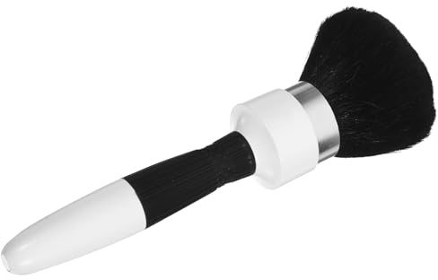 TOPBATHY Friseurreinigungsbürste mit Magnetfunktion für Haar und Bartreste Abs Material Gerilltes Design Schwarz für Friseursalon und Barbier