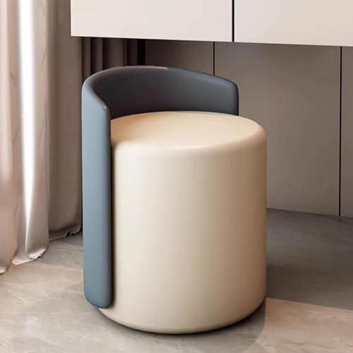 Moderner gepolsterter runder Ottomane für Wohnzimmer, Esszimmer, Schlafzimmer, Make-up-Schuhwechsel – vielseitige Akzentmöbel für stilvolle Wohnkultur