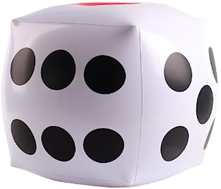 BSTCAR Jumbo-Aufblasbarer Würfel 38 cm PVC Lustiger Riesen-Aufblasbarer Würfel Spielzeug für Partyspiele, Indoor- und Outdoor-Spiel