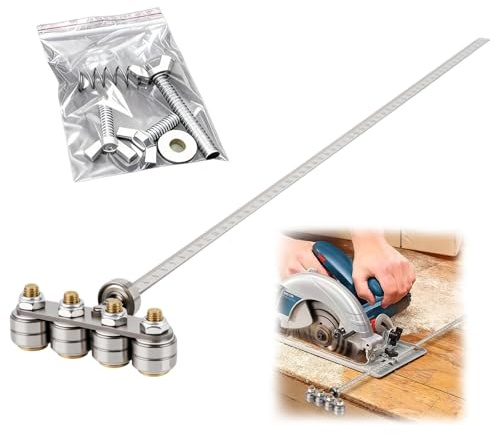 Verstellbares Positionierungskaliber für Kreissägen, Edelstahl Führungsschiene, Präzise Messung & Gerade Schnitte, Positioning Calipers für Holz, Kunststoff und Metall (600x2mm)