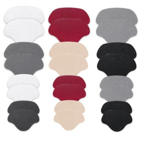 FIMWOLZ 12 Paar Sneaker Reparatur Patches, Selbstklebende Absatz-Reparatur Patches, Sneaker Loch Verhinderungs-Patch Kit für Trainer, Lederschuh, High Heels (2 Größen) (6 Farben)