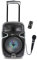 LEXIBOOK, iParty, Altavoz Karaoke Bluetooth, con Efectos de luz y micrófono incluidos, batería Recargable, Negro/Plateado, K8250