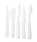 Artist's White Plastic Palette & Painting Knives Set of 5 (Assorted)