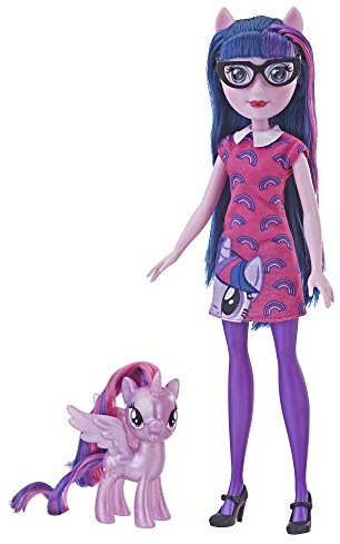 My Little Pony Equestria Girls Through The Mirror Twilight Sparkle – 27,9 cm Fashion Puppe mit lila Pony-Figur, abnehmbares Outfit und Schuhe, ab 5 Jahren