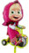 Ballonim® Globos de Masha y el oso, 90 cm/45 cm, globos de papel de aluminio, decoración para fiestas de cumpleaños (Masha en la rueda)