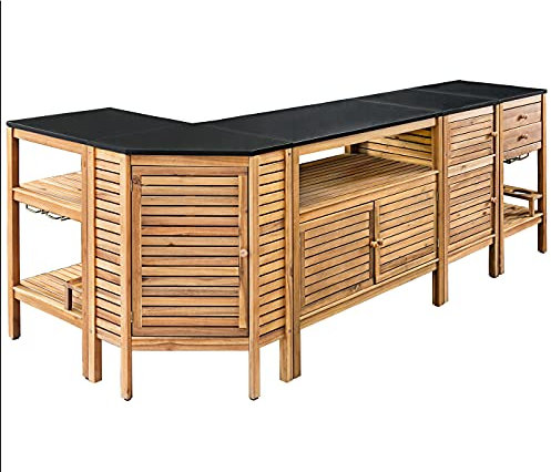 Dehner Schrank Southhampton, ca. 90 x 50 x 50 cm, FSC® Akazienholz/Granit, natur