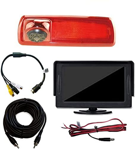 Dolphin Automotive Rücklicht Rückfahrkamera Kompatibel mit Renault Trafic Van 2014 - mit 4,3 Zoll Armaturenbrett Monitor