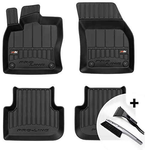 moto-MOLTICO 3D Gummimatten Auto, 4-teiliges Set, Allwetter Gummi Fußmatten, Antirutsch & Wasserfest Autoteppiche - passend für VW Tiguan II ab 2015