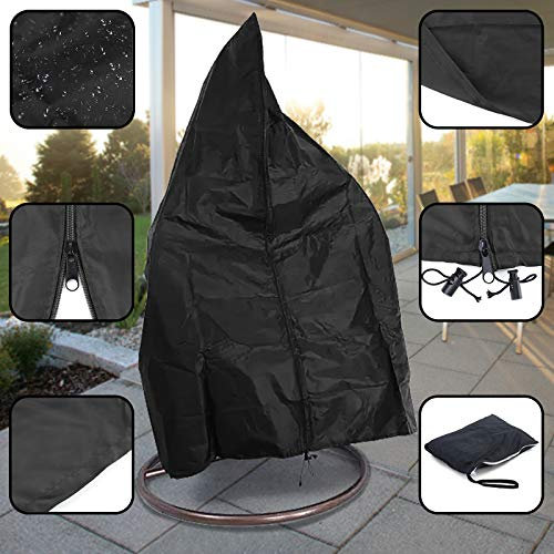 RAMROXX Premium Schutzabdeckung Schutzhülle Cover für Hängesessel Schwarz 190x100cm