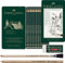 Faber-Castell 119064 - Bleistift CASTELL 9000, 12er Design Set, Inhalt: 5B - 5H + 2 verschiedene Radierstifte und PVC-Free Radierer