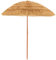 DREAMADE Parasol de Paille Inclinable avec Bord Drapé, Parapluie de Plage Rond 2M avec Fonction d'inclinaison, pour Bloquer Le Soleil et La Pluie, pour Plage, Jardin, Terrasse