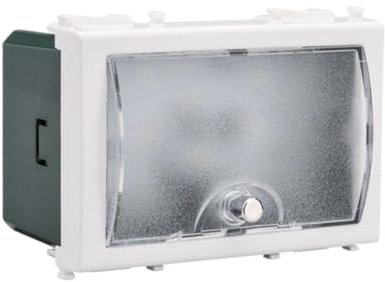 TOT ELECTRIC Lampada di emergenza compatibile con Vimar plana per scatola supporto 503 3w 3 moduli da incasso a parete luce anti blackout