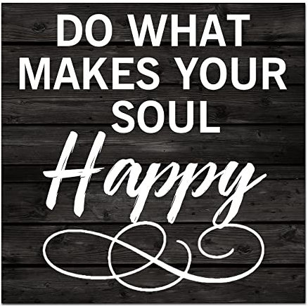 Holzschild Do What Makes Your Soul Happy Washed Planks für Paletten, Willkommensschild, Holztafel, Outdoor, solide, Mode, Sport, für Neujahr, 40,6 x 40,6 cm