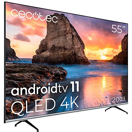 Cecotec Televisor QLED 55 Smart TV V1 Series VQU10055. 4K UHD, Android 11