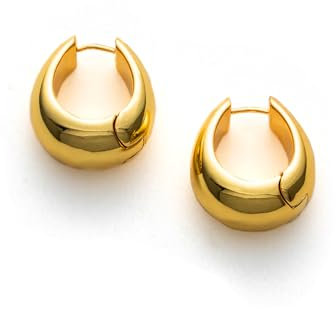 C.Paravano Ohrringe Gold Creolen Klein für Damen | Goldene Ohrringe Damen Klein | Hypoallergen Creolen Gold