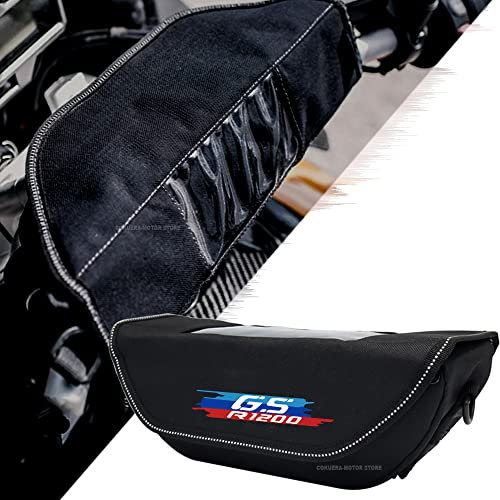 Wodpice Borsa da Manubrio per Moto per GS R1200, Custodia Impermeabile e Antipolvere, Borsa da Viaggio per Moto di Grande Capacità con Schermo Trasparente per S1000R F800GS F850GS R1200GS R1250GS ADV