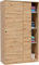 Habitdesign Armario 2 Puertas Correderas, 200x120x50 (AltoxAnchoxFondo - en cm), Armario Dormitorio Principal, Armario Juvenil, Color Roble Nodi, Modelo Enzo