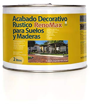 Renomax - Resina Hormigon Impreso y Superficies Porosas Acabado Rústico, 2L Cubre hasta 20m² | Repara, Protege y Embellece Suelos y Fachadas | Resina Hormigon Fácil de Aplicar, Garantía 5 Años