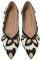 MACHSWON Women’s Ballet Dressy Flats Pointed Toe Knit Dress Shoes Slip On Casual Foldable Ballerina Walking Shoes (Leopard, Size 4)