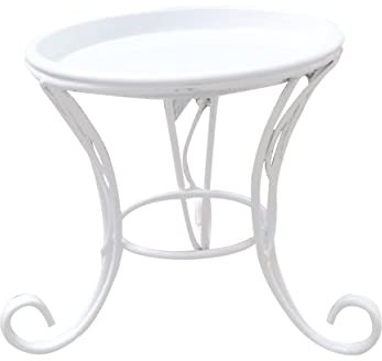 ABOOFAN Pflanzregal Außendekoration aus Metall Abs Mini Zimmerpflanzen Regalpflanzen Pflanze Steht drinnen Pflanzenständer aus Eisen draussen schmücken Dekorationen Blumentopf Anlage Weiß