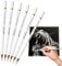 YUFFQOPC White Charcoal Sketch Pencils - 6 Pcs Set for Black Paper