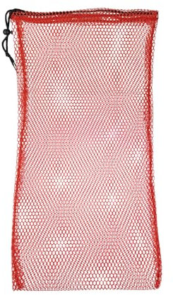 Abysstar, Rete Sub PescaNautica Gommata con Laccio 65x35 cm Unisex Adulto, Rosso, 65 x 35 cm