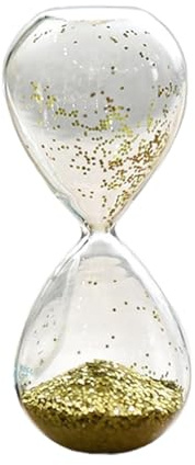 Sablier à Paillettes, Minuterie de Décoration de Table, Ornement de Bureau, Minuterie de Yoga, Cadeau de Vacances pour La Famille, Jaune