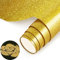 NANAPLUMS Plotterfolie Textil, Glitzer 3D-Puff-Vinyl- 30,5 x 100 cm Puff HTV Vinylrolle für T-Shirts, 3D-Puff-Hitzetransfer-Vinyl, Glitzer Gold