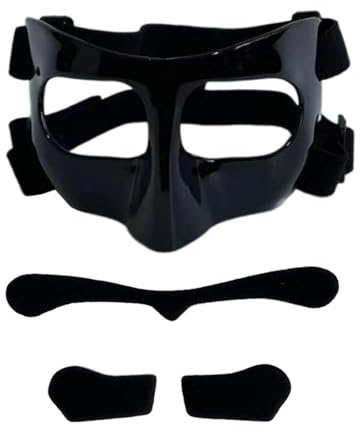 F Fityle Basketball-Gesichtsmaske für gebrochene Nasen, Schutzmaske, Sport-Gesichtsmaske, Nasenschutz, Gesichtsmaske für Athletik, Fitnessstudio, Fußball,
