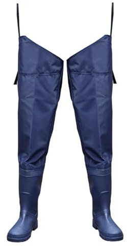 KPHYMOD Waders Pesca Stivali da Pesca Leggeri per Uomo, Stivali da Caccia E Pesca A Mosca con Suola Esterna con Tacchetti E Fibbia Regolabile(38 EU)