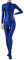Fldy Damen Glänzend Jumpsuit Ganzkörperanzug Sport Bodysuit Yoga Overall Eng Einteiler Ganzkörper Kostüm Gymnastik Tanz Ballett Leotard Blau XL