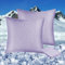 HOMFINE kühlender Kissenbezug 2er Set - 80x80 Kuhlmatte für Mensch,Cooling Pillows,Nachtschweiß,Superweiche seitenschläferkissen Kissenhülle, Kühlfaser Doppelseitiges,abkühlung Sommer, Lila