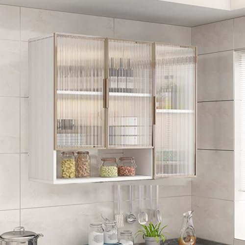 Aluminum alloy Medicine Cabinet with Glass Door Kitchen Bathroom Storage Cabinet 2-3 Layer Toiletry Organizer Cabinet Multi Purpose Storage Cabinet Above The Toilet cosmetic storage box for Kithen Bat