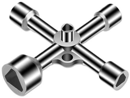 Yeenano Chiave a Pannello,5 Chiave Quadrata Multi Specifica,Chiave per Contatore Elettrico in Acciaio Inox,Chiavi Universali Triangolari,Chiavi Incrociate per Armadietti,Valvole, Treni, Armadietti